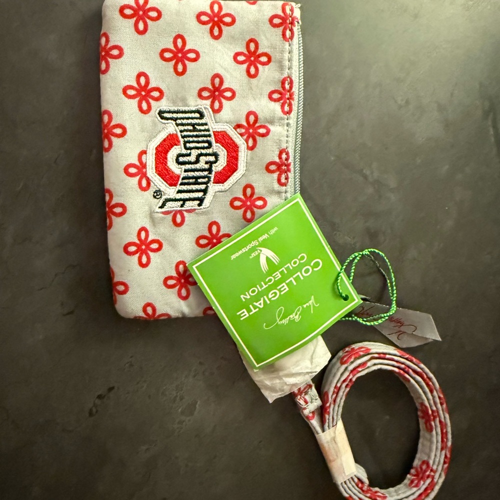 Vera Bradley Ohio State Lanyard and Card Holder